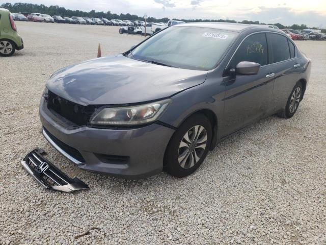 1HGCR2F32DA031428 - 2013 HONDA ACCORD LX GRAY photo 2