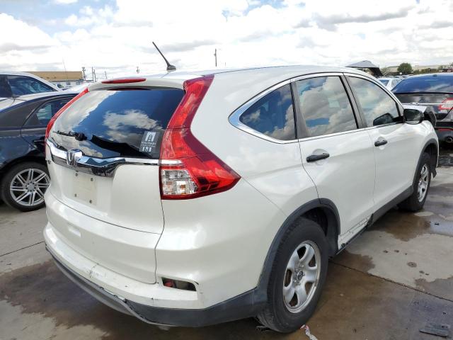 5J6RM3H31FL009643 - 2015 HONDA CR-V LX WHITE photo 4