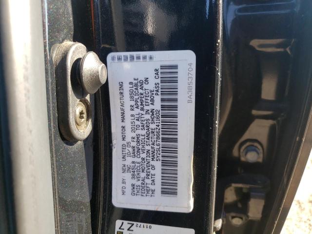 5Y2SL67866Z411602 - 2006 PONTIAC VIBE BLACK photo 10