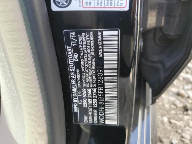 WDDHF8JB5FB128091 - 2015 MERCEDES-BENZ E 350 4MAT BLACK photo 10