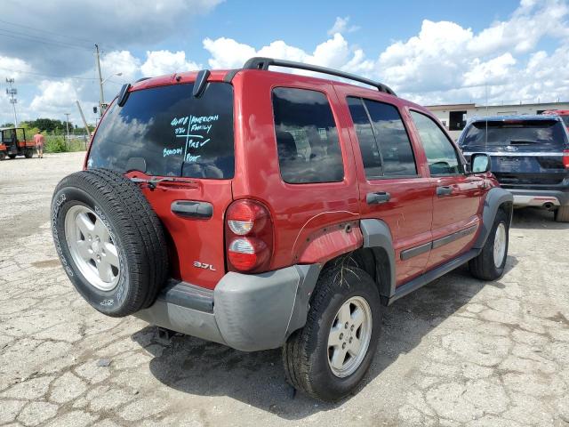 1J8GL48K96W206371 - 2006 JEEP LIBERTY SP RED photo 4