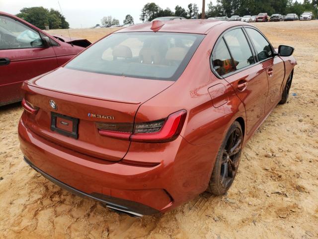 3MW5U7J09M8B51302 - 2021 BMW M340I ORANGE photo 4