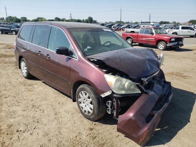 5FNRL38297B008597 - 2007 HONDA ODYSSEY LX MAROON photo 1