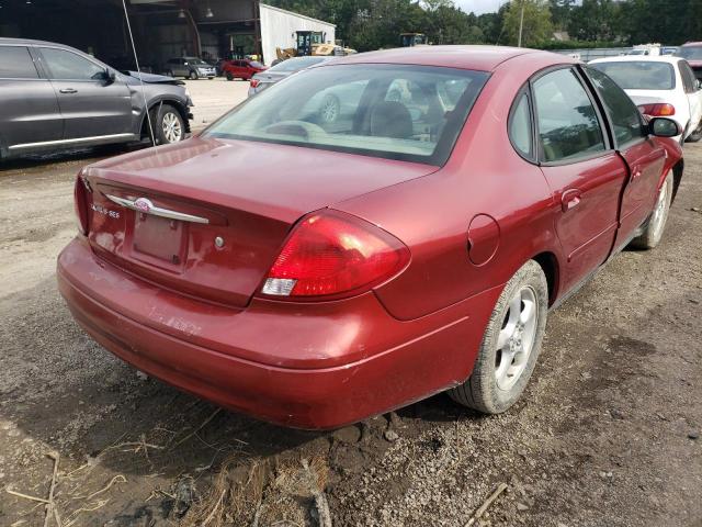 1FAFP55U41A217034 - 2001 FORD TAURUS SES RED photo 4