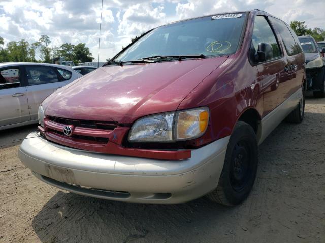 4T3ZF13C6XU144451 - 1999 TOYOTA SIENNA LE RED photo 2