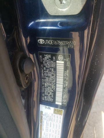 JTKDE167860096510 - 2006 TOYOTA SCION TC BLUE photo 10