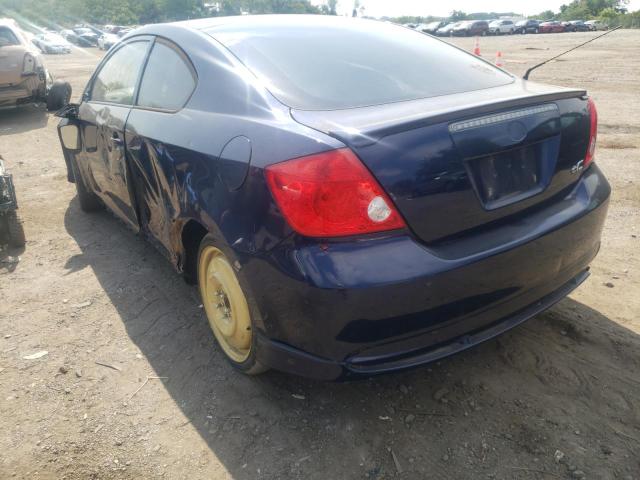 JTKDE167860096510 - 2006 TOYOTA SCION TC BLUE photo 3