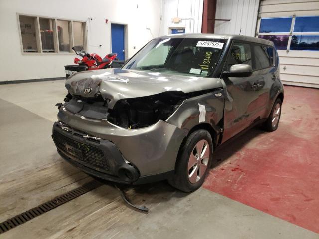 KNDJN2A22E7106076 - 2014 KIA SOUL GRAY photo 2