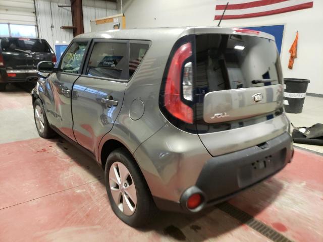 KNDJN2A22E7106076 - 2014 KIA SOUL GRAY photo 3