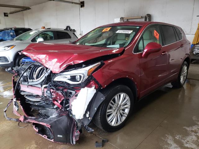 LRBFXCSA7JD009669 - 2018 BUICK ENVISION P RED photo 2