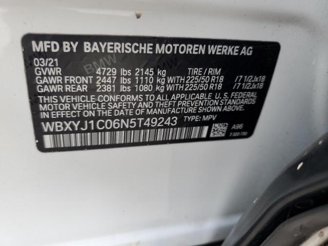 WBXYJ1C06N5T49243 - 2022 BMW X2 XDRIVE28I  photo 10