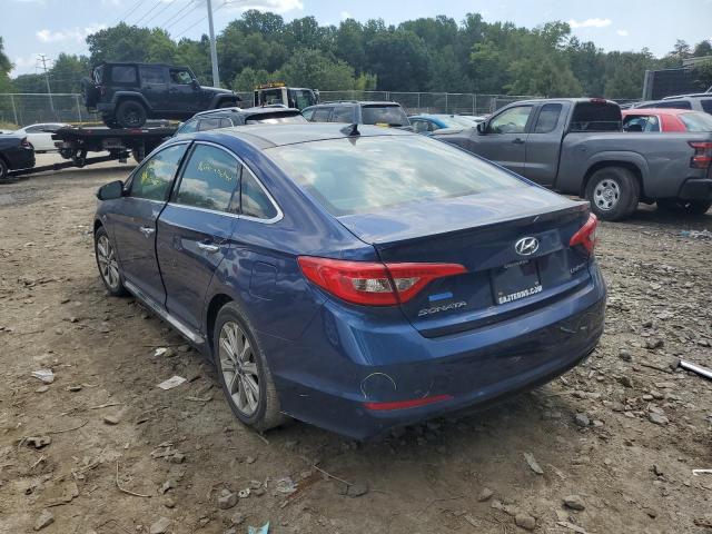 5NPE34AF2GH292027 - 2016 HYUNDAI SONATA SPO BLUE photo 3