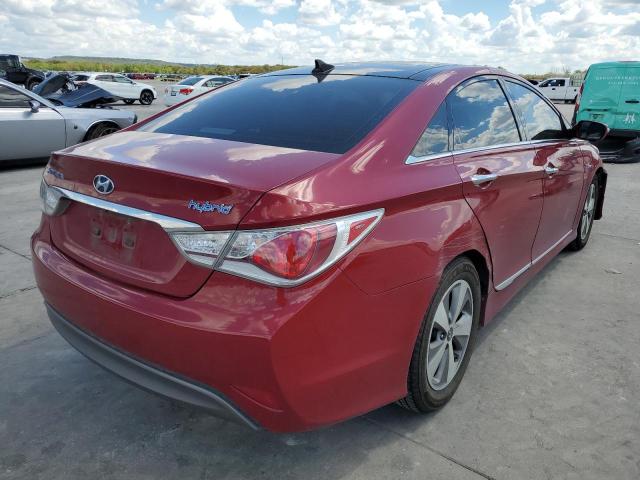 KMHEC4A43CA023336 - 2012 HYUNDAI SONATA HYB MAROON photo 4