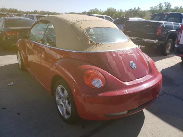 3VWSF31Y26M304057 - 2006 VOLKSWAGEN NEW BEETLE 红色 照片 3