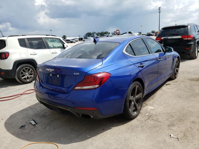 KMTG34LE5KU019225 - 2019 GENESIS G70 PRESTI BLUE photo 4