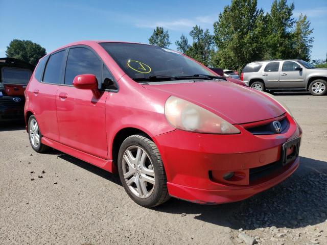 JHMGD38697S014540 - 2007 HONDA FIT S RED photo 1