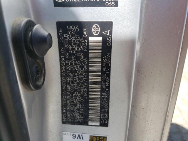 JTKDE167370158526 - 2007 TOYOTA SCION TC ვერცხლისფერი ფოტო 10