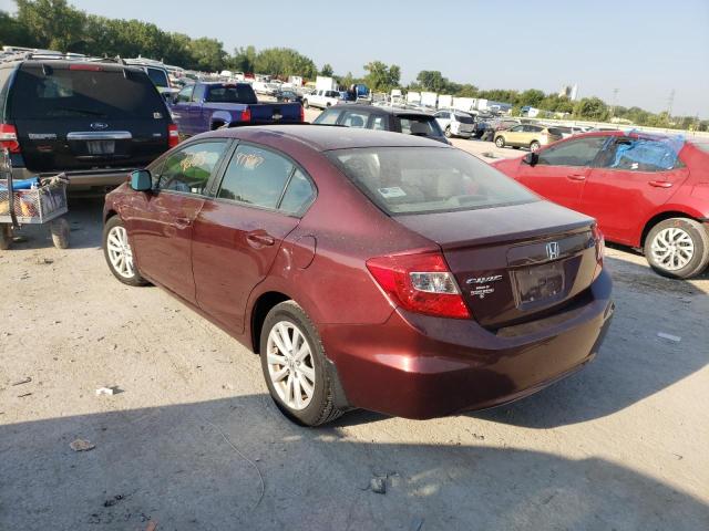 2HGFB2F92CH536746 - 2012 HONDA CIVIC EXL Bordo foto 3