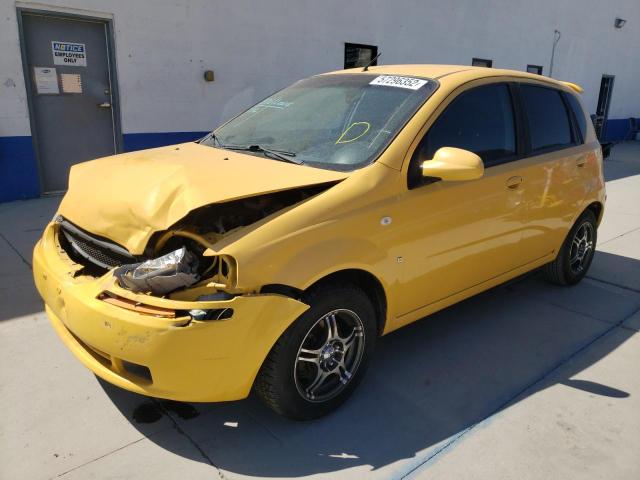 KL1TD66668B063496 - 2008 CHEVROLET AVEO BASE YELLOW photo 2