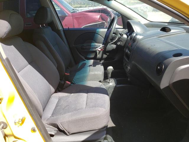 KL1TD66668B063496 - 2008 CHEVROLET AVEO BASE YELLOW photo 5