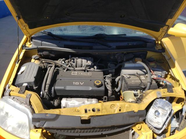 KL1TD66668B063496 - 2008 CHEVROLET AVEO BASE YELLOW photo 7