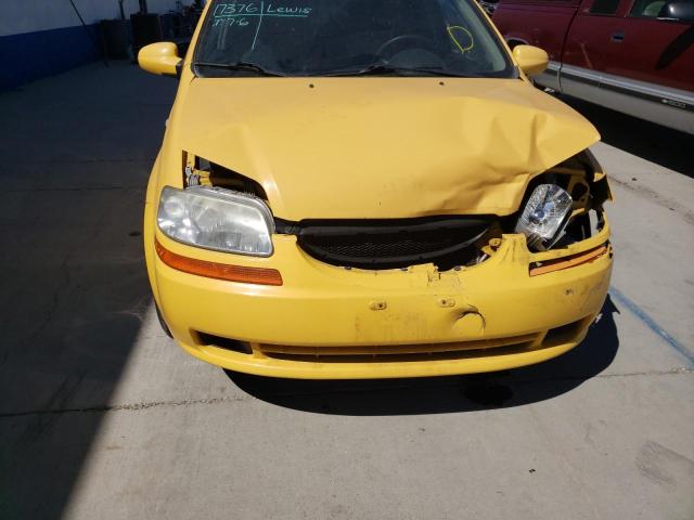 KL1TD66668B063496 - 2008 CHEVROLET AVEO BASE YELLOW photo 9