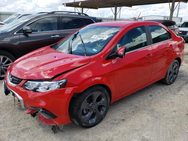 1G1JF5SB9K4129941 - 2019 CHEVROLET SONIC PREM RED photo 2