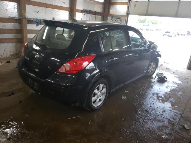 3N1BC13E28L365522 - 2008 NISSAN VERSA S BLACK photo 4