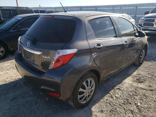 JTDKTUD31CD520684 - 2012 TOYOTA YARIS CHARCOAL photo 4