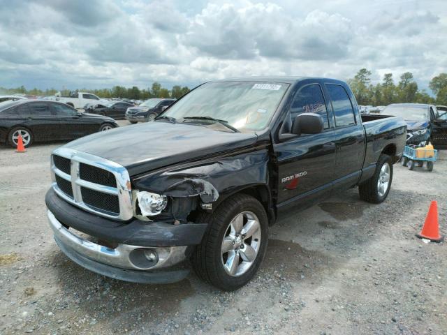 1D7HA18D74S758284 - 2004 DODGE RAM 1500 S BLACK photo 2