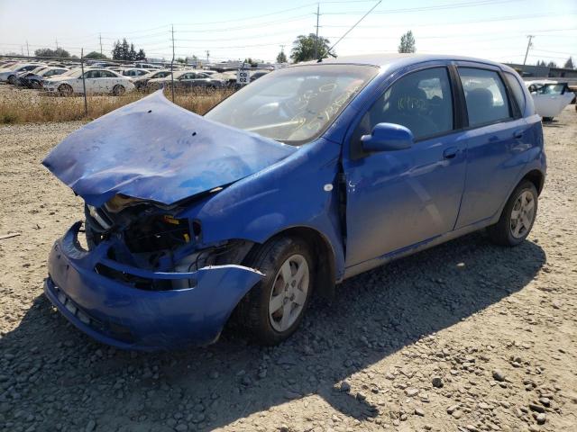 KL1TD62605B496166 - 2005 CHEVROLET AVEO BASE BLUE photo 2