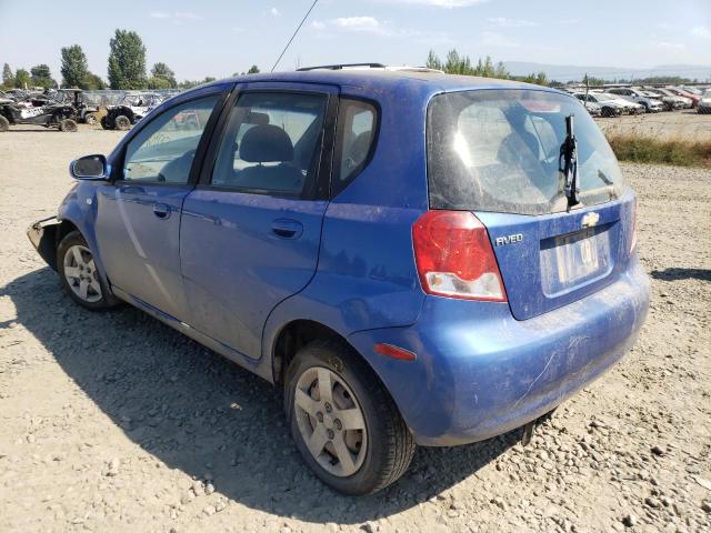 KL1TD62605B496166 - 2005 CHEVROLET AVEO BASE BLUE photo 3