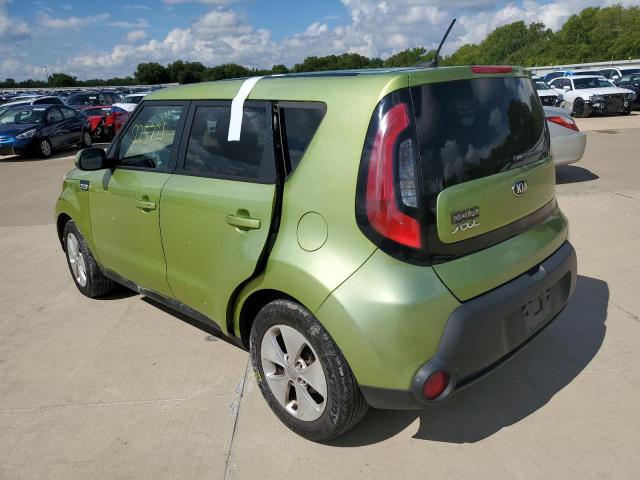 KNDJN2A27F7773095 - 2015 KIA SOUL GREEN photo 3