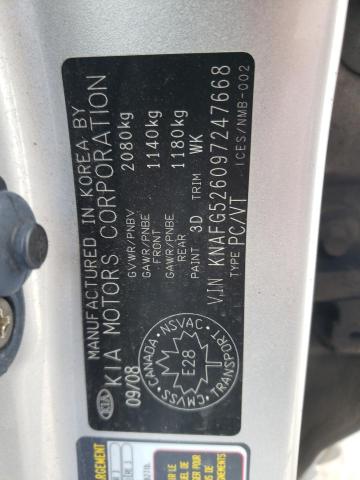 KNAFG526097247668 - 2009 KIA RONDO LX SILVER photo 10