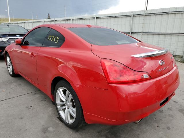 JN1CV6ELXAM151378 - 2010 INFINITI G37 RED photo 3