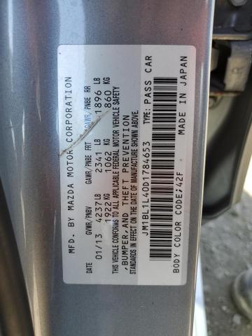 JM1BL1L40D1784653 - 2013 MAZDA SPEED 3 SILVER photo 10