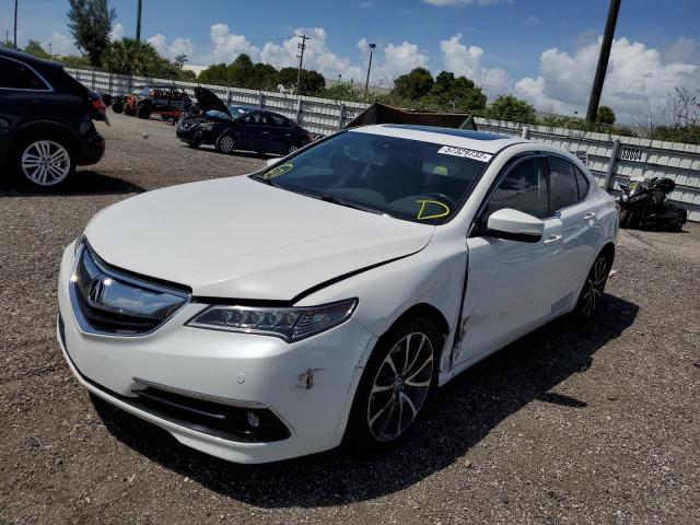 19UUB2F75GA000612 - 2016 ACURA TLX ADVANC WHITE photo 2