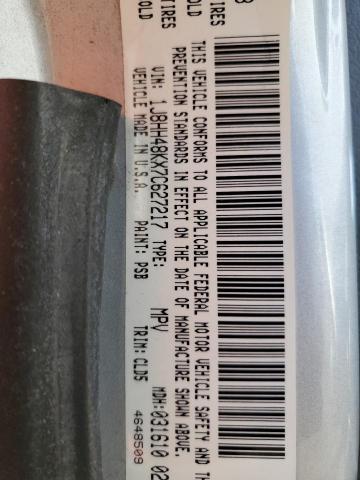 1J8HH48KX7C627217 - 2007 JEEP COMMANDER 银色 照片 10