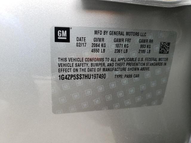 1G4ZP5SS7HU197490 - 2017 BUICK LACROSSE E 银色 照片 10