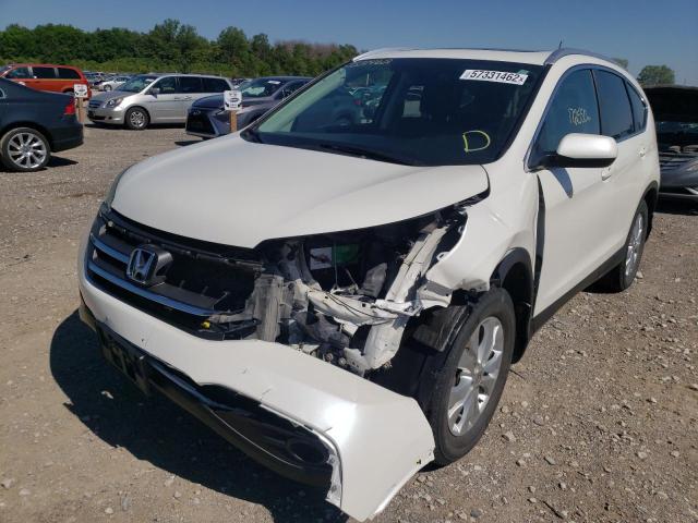 5J6RM4H7XEL099608 - 2014 HONDA CR-V EXL WHITE photo 2