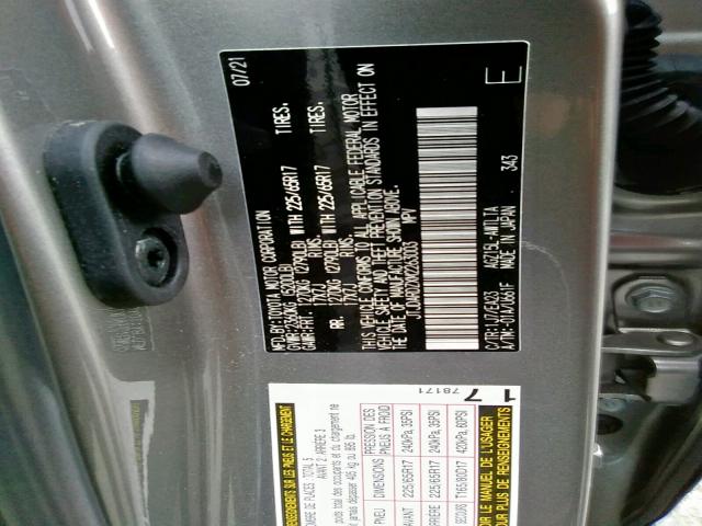 JTJDARDZXM2263003 - 2021 LEXUS NX 300 BAS 银色 照片 10