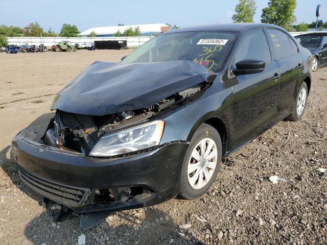 3VW2K7AJ3DM266261 - 2013 VOLKSWAGEN JETTA BASE BLACK photo 2
