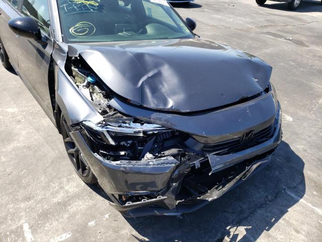2HGFE2F52NH586490 - 2022 HONDA CIVIC SPOR GRAY photo 9