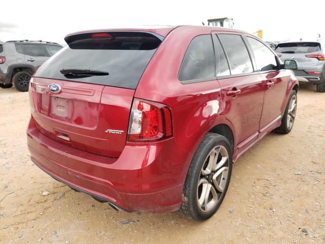 2FMDK3AK1DBC66902 - 2013 FORD EDGE SPORT BURGUNDY photo 4