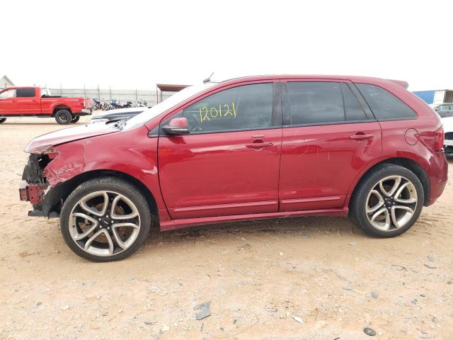 2FMDK3AK1DBC66902 - 2013 FORD EDGE SPORT BURGUNDY photo 9