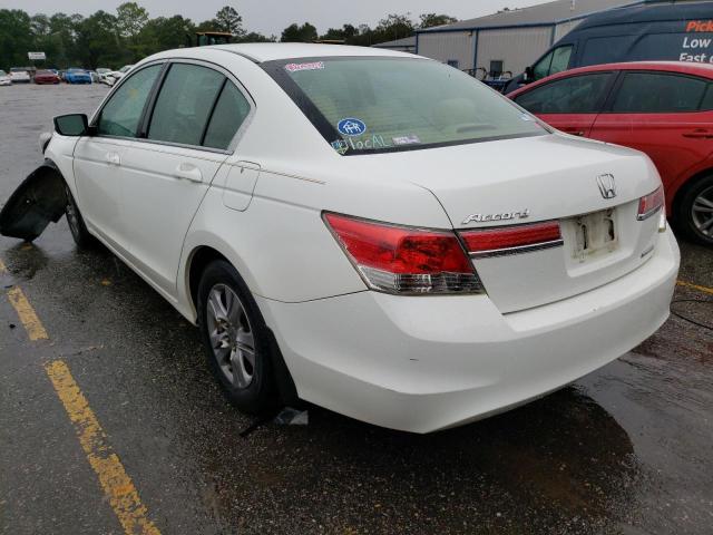 1HGCP2F6XCA037430 - 2012 HONDA ACCORD SE WHITE photo 3