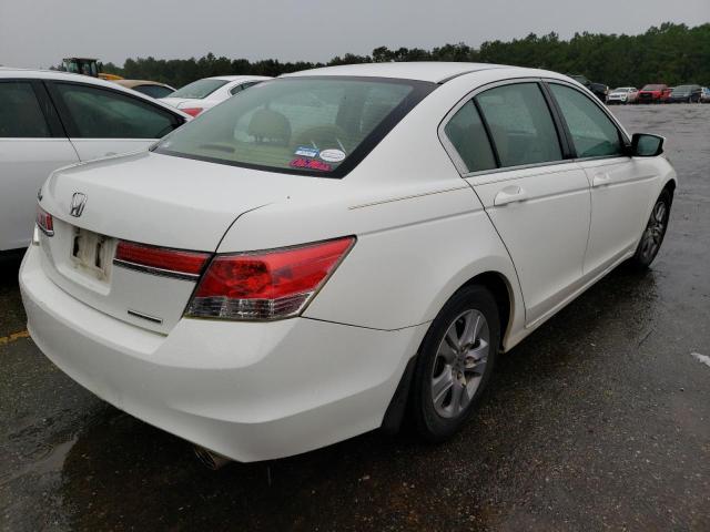 1HGCP2F6XCA037430 - 2012 HONDA ACCORD SE WHITE photo 4