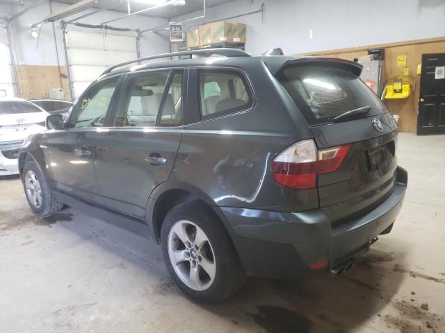 WBXPC93467WF12478 - 2007 BMW X3 3.0SI GREEN photo 3