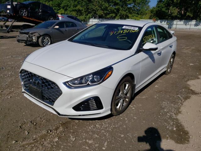 5NPE34AF8KH807086 - 2019 HYUNDAI SONATA LIM WHITE photo 2