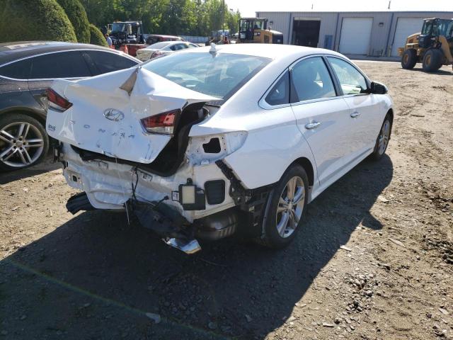 5NPE34AF8KH807086 - 2019 HYUNDAI SONATA LIM WHITE photo 4